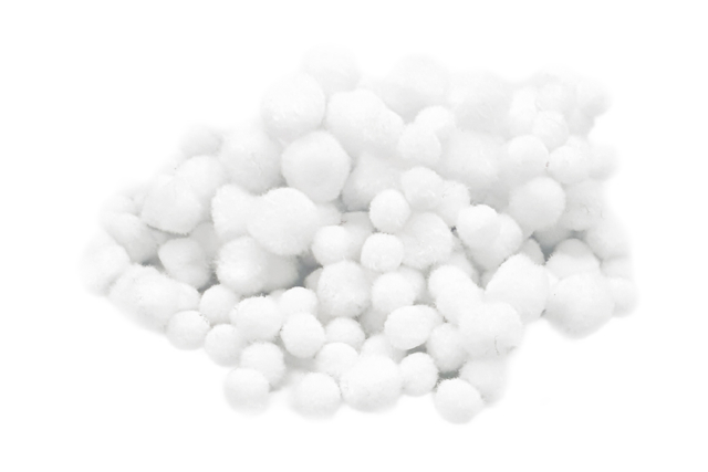 pompons blancs tailles assorties - Pompons pour bricolage créatif - 10doigts.fr