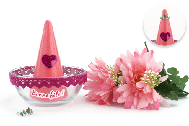 porte bague fête des mères - Supports en Verre - 10doigts.fr