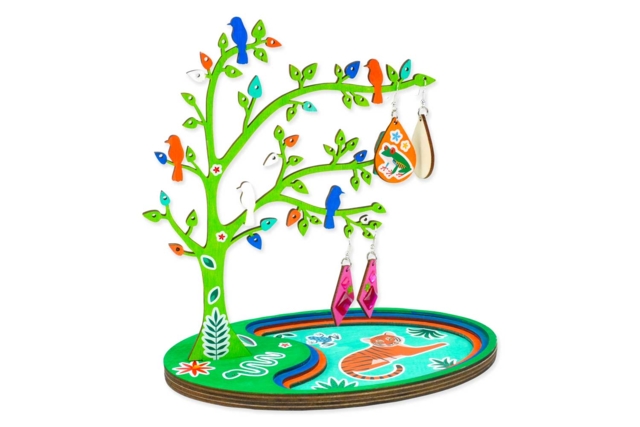 porte bijoux arbre en bois - Boîtes et supports à bijoux : l'écrin de vos créations - 10doigts.fr