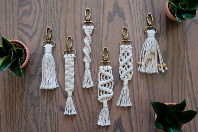porte clé en macramé - Fils pour macramé - 10doigts.fr