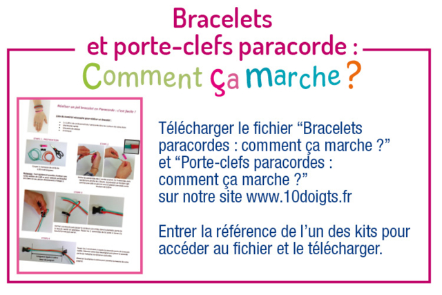 porte-clés paracorde - Paracordes - 10doigts.fr