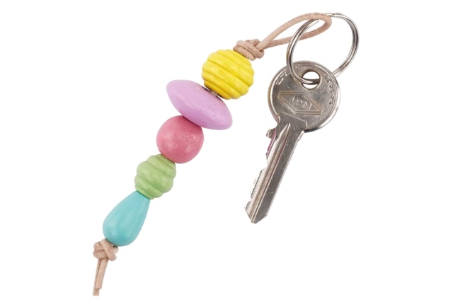 porte clés perles en bois - Perles en bois - 10doigts.fr