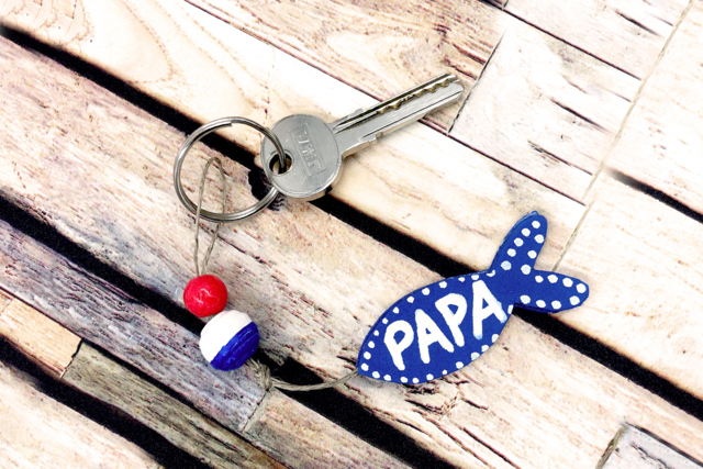 Porte-clés Poisson PAPA - Caoutchouc Mousse - 10doigts.fr