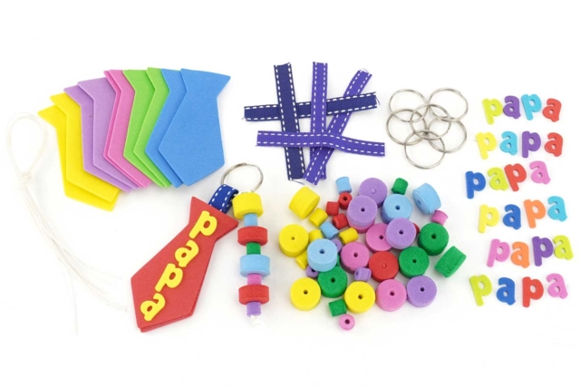 Porte-clés p'tites cravates - Porte-clés et range-clés pour Papa : une idée de cadeau personnalisé - 10doigts.fr