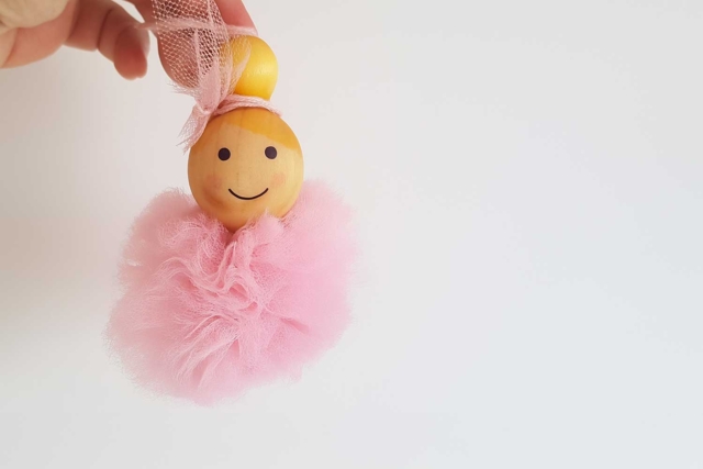 porte clés visage - Perles en bois - 10doigts.fr