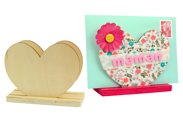 porte courrier coeur fête des mères - Objets pour le bureau : personnalisez votre espace de travail - 10doigts.fr