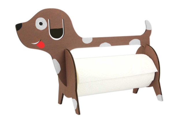 porte essuie tout chien - Objets en bois à décorer pour la cuisine - 10doigts.fr