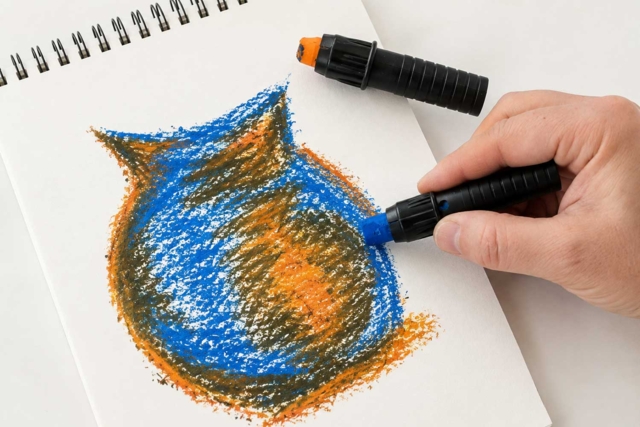 Porte-pastel à l'huile 3 pièces - Accessoires de dessin Beaux-Arts - 10doigts.fr