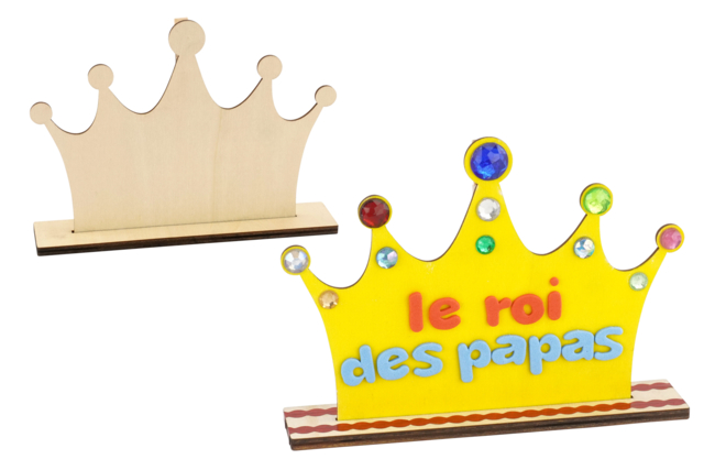 Porte-photo Couronne - Cadeaux pour le bureau de papa : personnalisez son espace de travail - 10doigts.fr