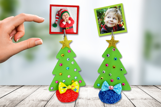 Porte-photo sapin de Noël - Strass : apportez de l'éclat à toutes vos créations - 10doigts.fr