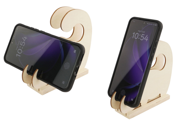 porte téléphone fete des père dino - Objets en bois à décorer pour le bureau - 10doigts.fr