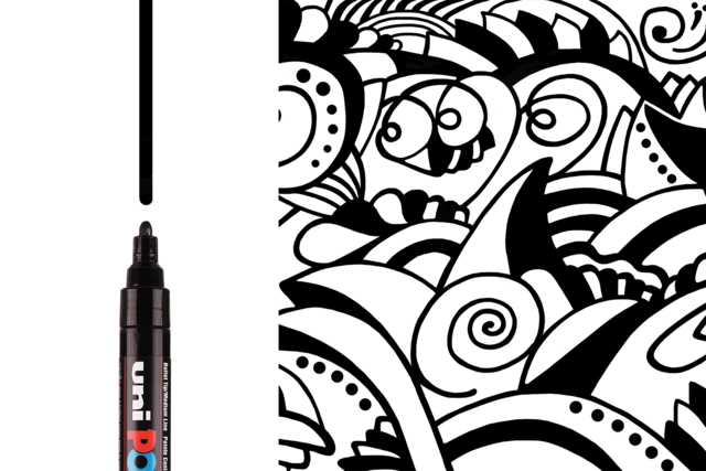 posca noir trait moyen - Marqueurs POSCA : la référence mondiale de la peinture nomade - 10doigts.fr