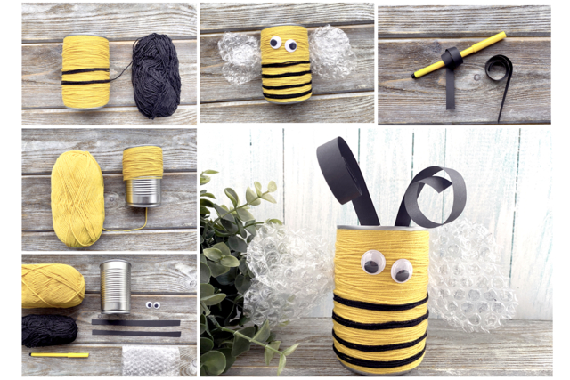 pot à crayon abeille laine - Fils à tricoter et laines : donnez vie à vos envies créatives - 10doigts.fr