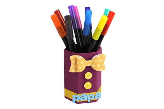 pot à crayons papa - Pots en carton - 10doigts.fr