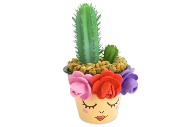 pot cactus frida  - Plastique Opaque - 10doigts.fr