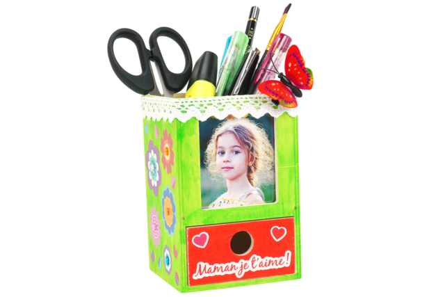 pot crayons fleurs - Gommettes Fleurs, Fruits et Légumes - 10doigts.fr