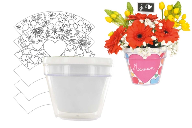 Pot de fleurs à décorer - Kits animaux et nature : créez votre propre univers sauvage - 10doigts.fr