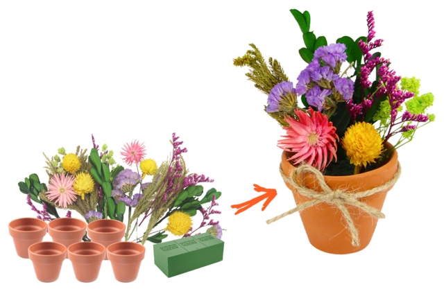 pot de fleurs séchées maman - Kits fête des parents - 10doigts.fr