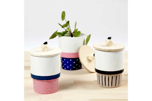 pot porcelaine blanche - Supports en céramique à décorer - 10doigts.fr