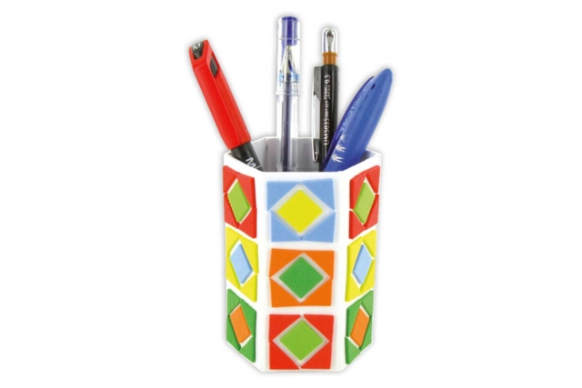Pots à crayons déco mosaïques en caoutchouc - Pots en carton - 10doigts.fr
