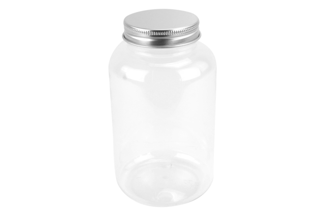 Pots en plastique avec couvercle, 8 x 13.5 cm - Plastique Transparent - 10doigts.fr