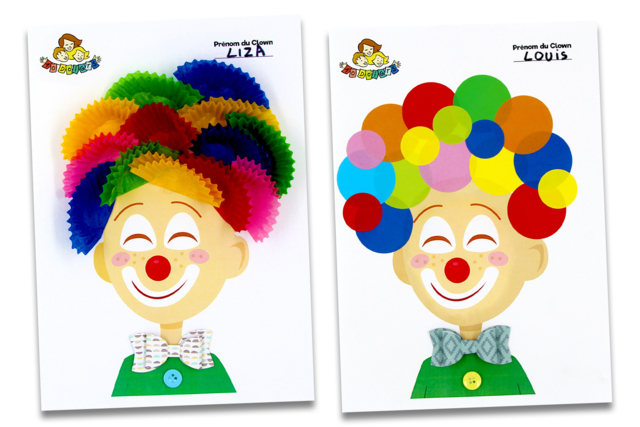 Printable Clown à décorer - Boutons fantaisie et décoratifs pour tous vos DIY - 10doigts.fr