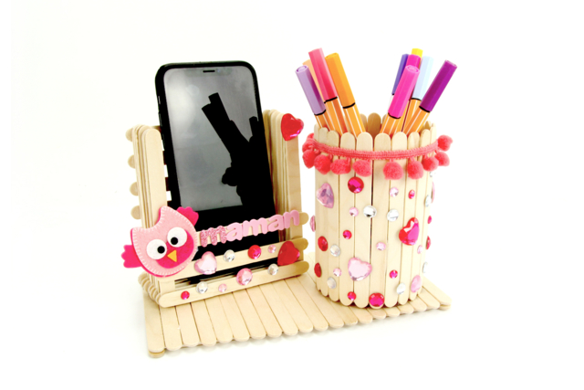 range courrier bâtons - Accessoires en bois - 10doigts.fr