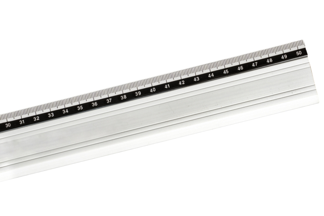 règle métal aluminium 50 cm - Cutters, massicot - 10doigts.fr