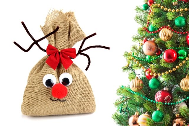 Renne de Noël en toile de jute - Nœuds et rubans pour toutes vos créations - 10doigts.fr
