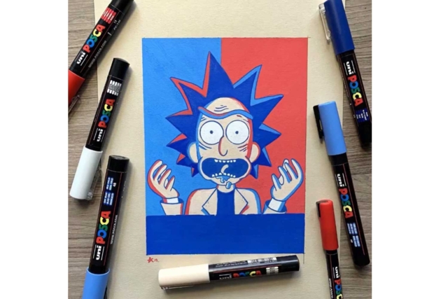 rick et morty posca - Marqueurs POSCA : la référence mondiale de la peinture nomade - 10doigts.fr