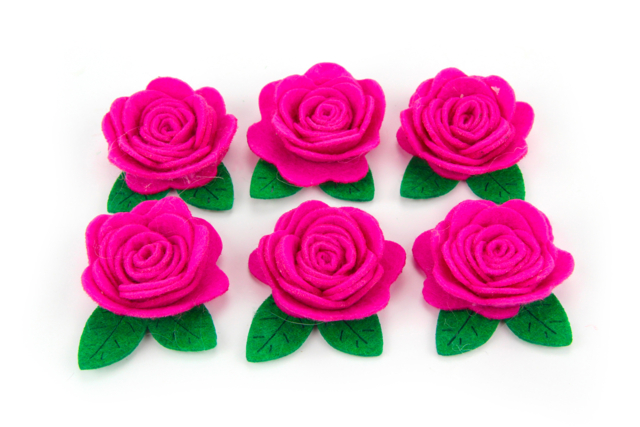 rose en feutrine - Décorations fleurs et feuilles : ajoutez une touche de nature à toutes vos créations - 10doigts.fr