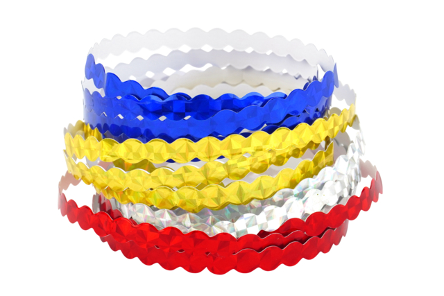 Rubans adhésifs effet sequins - 4 couleurs assorties - Nœuds et rubans pour toutes vos créations - 10doigts.fr