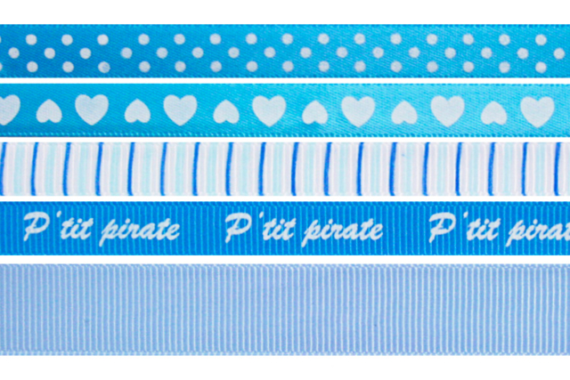 rubans en camaieu bleu - Nœuds et rubans pour toutes vos créations - 10doigts.fr