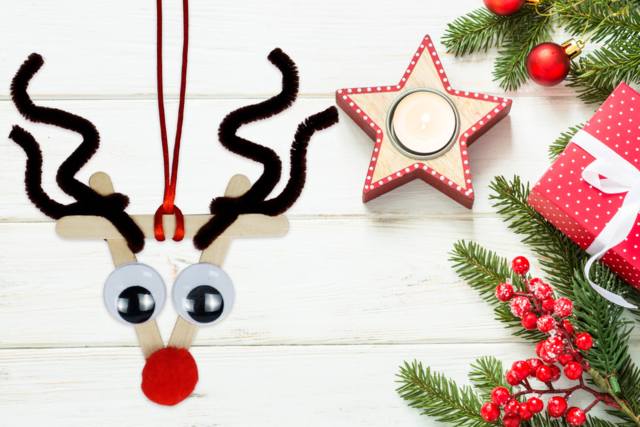Rudolphe le renne du père Noël - Accessoires en bois - 10doigts.fr