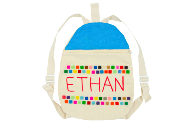 sac à dos ethan bleu  - Mosaïques en résine - 10doigts.fr