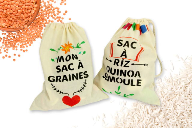 sac à graines - Coton, lin - Textiles - 10doigts.fr