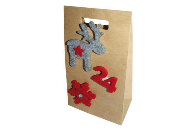 sac kraft calendrier rennes - Papiers cadeaux et sacs - 10doigts.fr