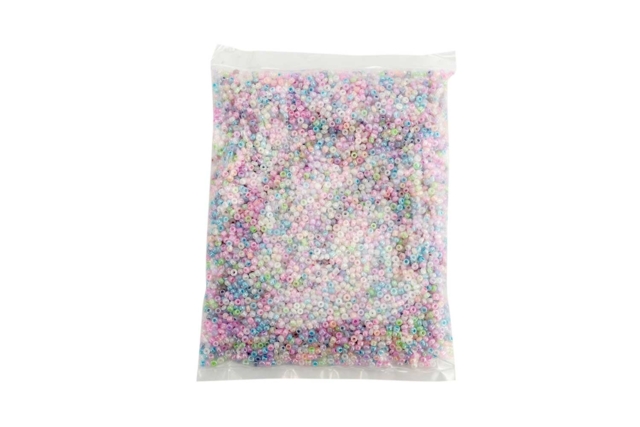 sachet perles rocailles nacrées assorties - Perles Rocaille - 10doigts.fr