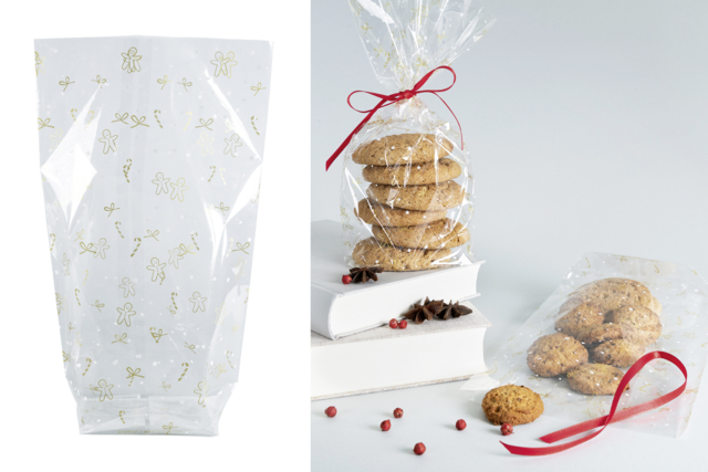 sachet transparent emballage noël - Papiers cadeaux et sacs - 10doigts.fr