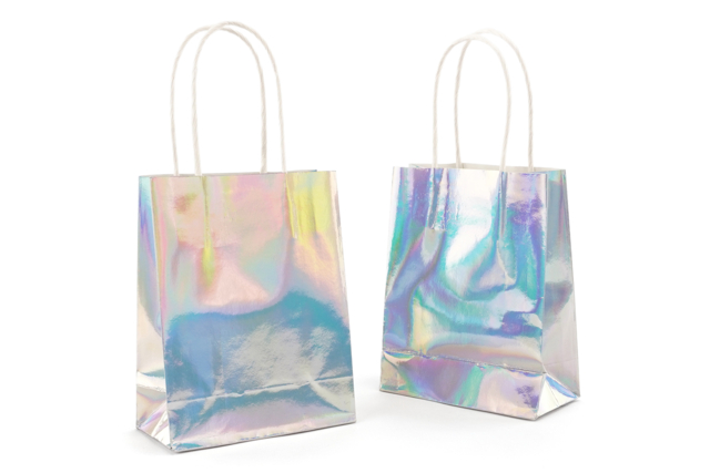 sacs en papier holographique - Papiers cadeaux et sacs - 10doigts.fr