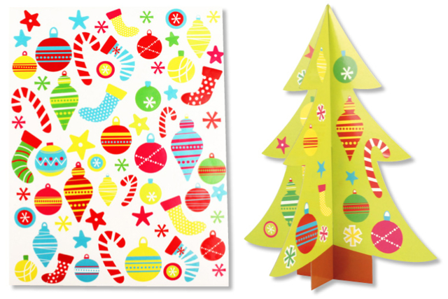 Sapin 3D à décorer avec des gommettes - Kits créatifs de Noël pour les enfants - 10doigts.fr