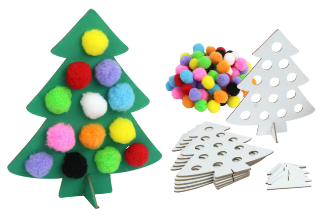 SAPIN carton - Kits créatifs de Noël pour les enfants - 10doigts.fr