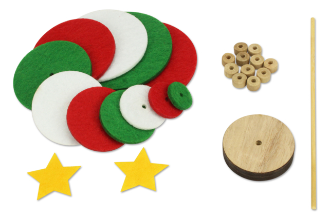 sapin de noël feutrine - Kits créatifs de Noël pour les enfants - 10doigts.fr