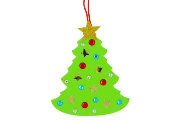 SAPIN EN MOUSSE ET etoiles - Gommettes de Noël : autocollants et stickers créatifs pour enfants - 10doigts.fr