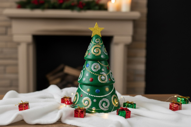 Sapin en polystyrène 20 cm vert - Formes de fêtes - Polystyrène - 10doigts.fr