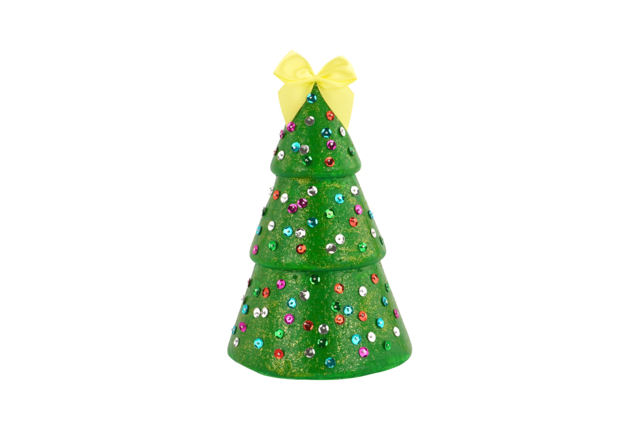 Sapin en polystyrène décoré - Formes de fêtes - Polystyrène - 10doigts.fr