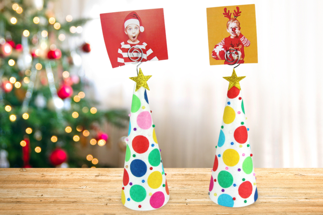 Sapin porte-photo - Papiers de soie - 10doigts.fr