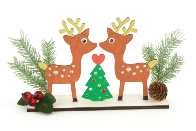 Scene Noel Decoration - Décorations de Noël en bois à décorer - 10doigts.fr