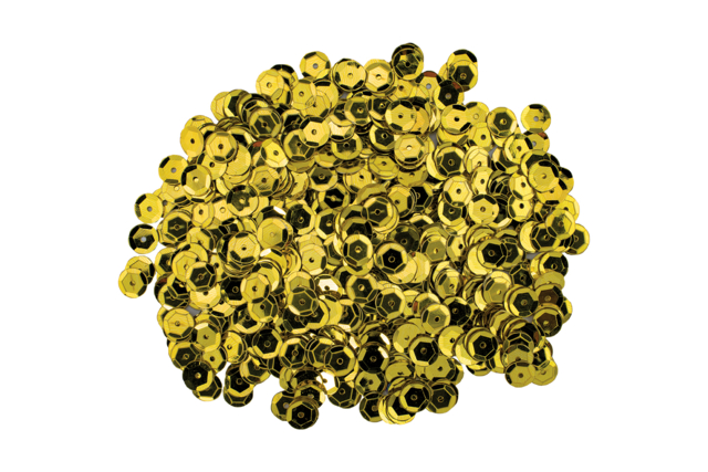 sequins 8 mm or doré - Paillettes à piquer - 10doigts.fr