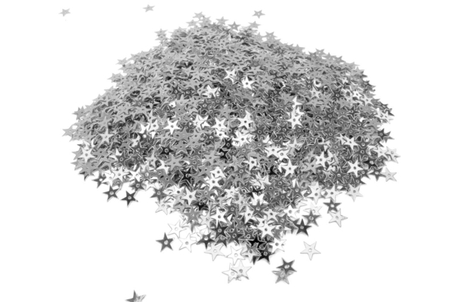 Sequins étoiles Argent - Environ 8000 pcs - Sequins - 10doigts.fr